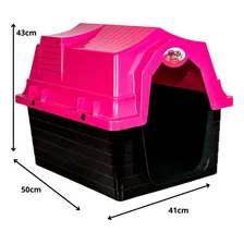 Casinha Cachorro Pequeno Porte N.2 Animais Domésticos Rosa Foto mini  2
