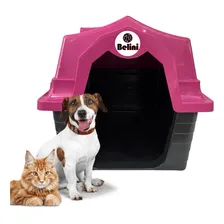 Casinha Cachorro Plástico Base Preta + Ótimo Cor Rosa Foto mini 1