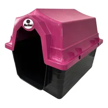 Casinha Cachorro Plástico Base Preta + Ótimo Cor Rosa Foto mini 2