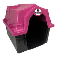 Casinha Cachorro Plástico Base Preta + Ótimo Cor Rosa Foto mini 3