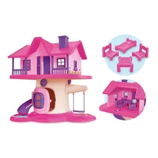 Casinha De Boneca Bella Vila Casa Com Balanço E Escorregador Foto mini 1