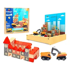 Casinha De Montar Brincando Engenheiro +2 Carrinhos Xalingo Foto  mini 1