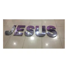 CASINOX IPATINGA JESUS EM AÇO INOX ESCOVADO PROMOÇÃ0O CM LETRAS CAIXA LETREIRO INOXIDAVEL LED IGREJA NÚMERO LOGO ASSEMBLE Número/Letra - Prateado - Kit - 5 - 30 cm - 130 cm Foto mini 3