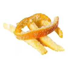 Casquinha De Laranja Cristalizada Em Tiras 500g Foto  mini 1