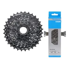 Cassete Altus Hg31 8v 11-32 + Corrente Hg40 8v Shimano Foto mini 1