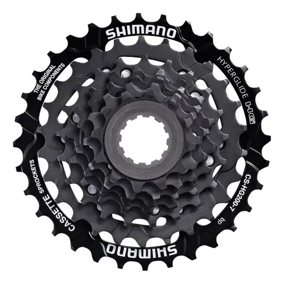 Cassete K7 Bicicleta Mtb Shimano Hg200 7v 12/32d Cor Preto Foto 1