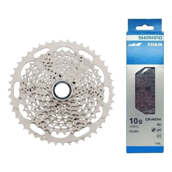 Cassete Shimano Cs-m4100 10v + Corrente Shimano Cn-hg54 10v Foto 1