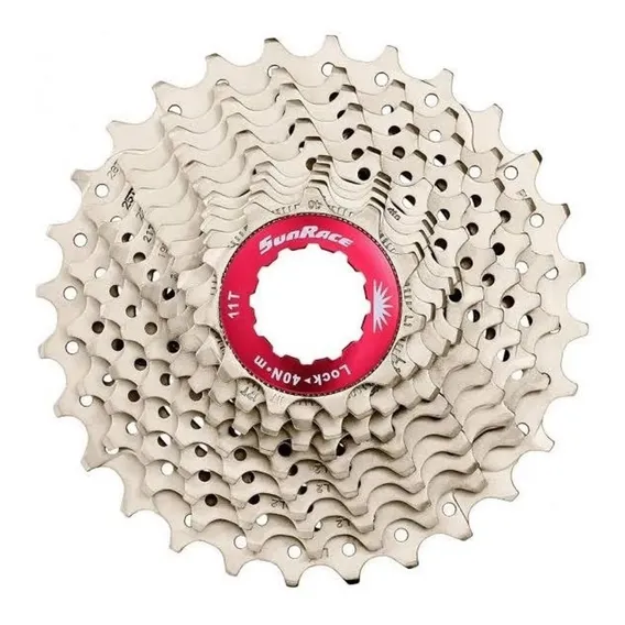 Cassete Speed Sunrace Rx1 11v Speed 11 28 CompatÃvel Shimano Cor Vermelho Foto 1