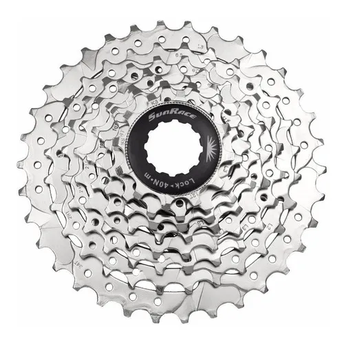Cassete Sunrace M66 8v 11/34 Prata Bicicleta Mtb Speed Index Foto 1