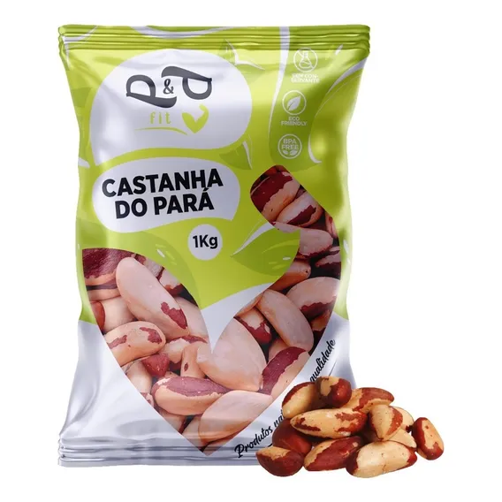 Castanha Do Pará Inteira 1kg A Vácuo - P&p Foto 1