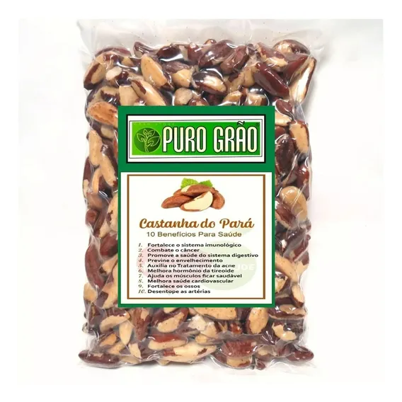 Castanha Do Pará Inteira 500g Média - Premium Foto 1
