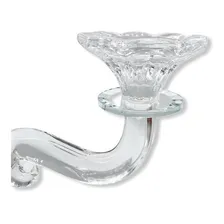 Castiçal Candelabro Vidro Cristal Porta 3 Vela Diamond Foto mini 2