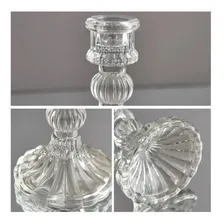 Castiçal De Vidro Enfeite Decoração Porta Vela Foto mini 3