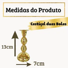 Castiçal Dourado 13cm (kit Com 2 Unidades ) Foto mini 4