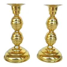 Castiçal Dourado 13cm (kit Com 2 Unidades ) Foto mini 1