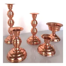 Castiçal Em Cobre Duas Velas Foto mini 4