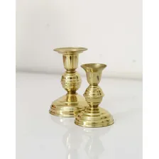 Castiçal Em Latão 9cm Altura Cor Bronze Foto mini  2