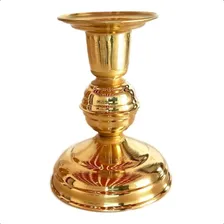 Castiçal Em Latão 9cm Altura Cor Bronze Foto  mini 1