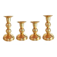 Castiçal Em Latão | Conjunto Para Altar Cor Dourado Foto mini 1