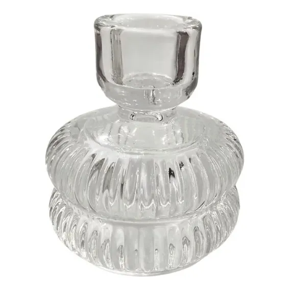 Castiçal Lume - Porta Velas - Transparente Foto 1