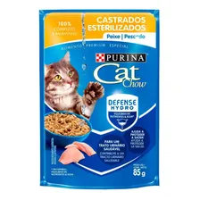 Cat Chow Sachê Gato Adulto Castrado Peixe 85gr Foto mini 1
