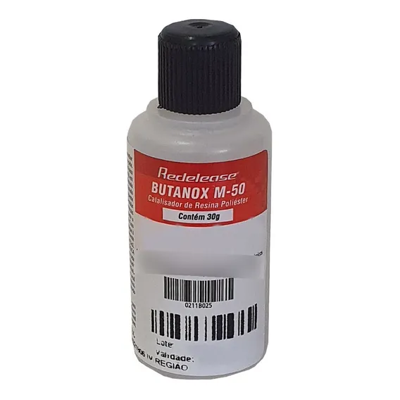 Cat P Resina Catalisador Mekp: Butanox-m50 P Poliester 30 G Cor Transparente Foto 1