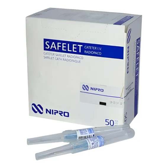 Cateter Intravenoso 22g Cx C/ 50 Und - Safelet Cath Nipro Foto 1