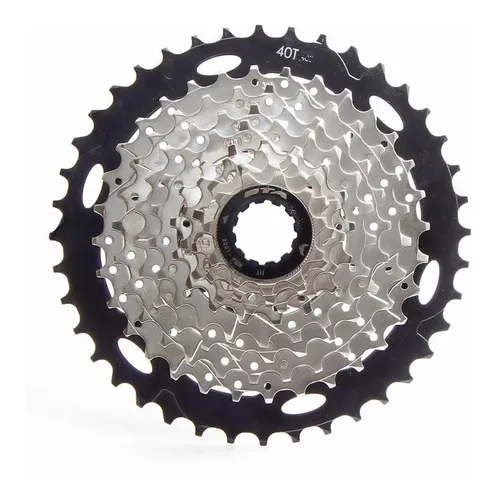 Catraca Cassete Gta 9v 11/40d Cromado K7 Mtb Xc 11-40d Mtb Foto 1