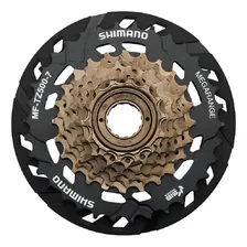 Catraca Rosca Roda Livre Shimano Tz500 14/34 7v Megarange Foto mini 1