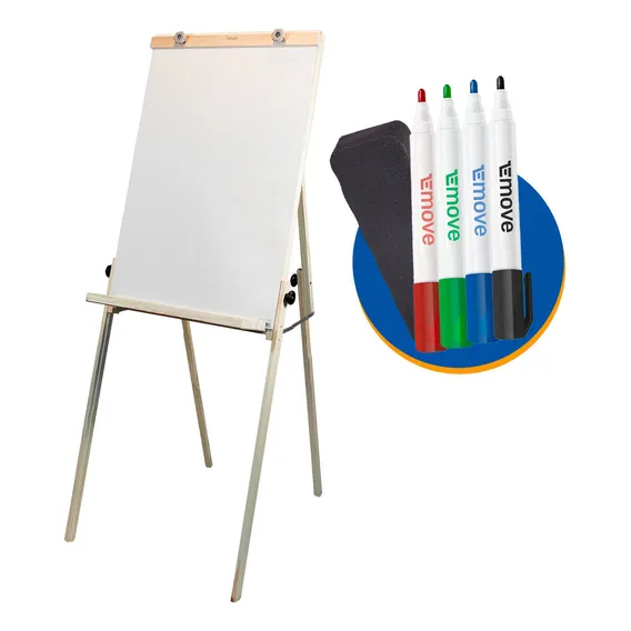 Cavalete Flip Chart Dobrável Quadro Branco + Foto 1