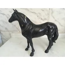 Cavalo Bronze Oxidado Escultura Estatueta Sangue Garanhão Cor Preto Foto mini 4