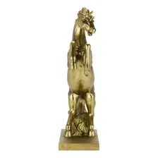 Cavalo Dourado Estátua Resina / Cavalo Estatueta Decoração Foto mini 2