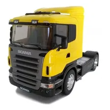 Cavalo Mecânico Miniatura Scania Toco R470 Coleção 1:32 Cor Amarelo Foto mini 1