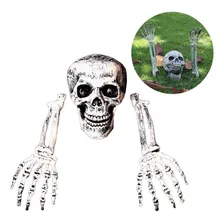 Caveira Esqueleto Humano Crânio Braços Ossos Festa Halloween Foto mini 1