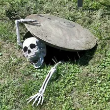 Caveira Esqueleto Humano Crânio Braços Ossos Festa Halloween Foto mini 2