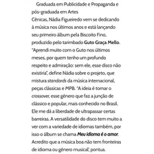 Cd - Nadia Figueiredo - Meu Idioma É O Amor Foto mini 2