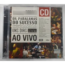 Cd Paralamas Do Sucesso Uns Dias Ao Vivo Lacrado Foto mini 1