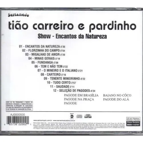 Cd Tião Carreiro E Pardinho - Show / Encantos Da Natureza Foto 1