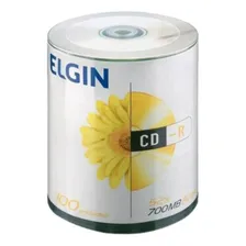 Cd Virgem Gravável Com Logo Cd-r 700mb/80min 52x Elgin 100un Foto  mini 1