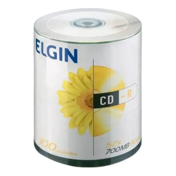 Cd Virgem Gravável Com Logo Cd-r 700mb/80min 52x Elgin 100un Foto 1