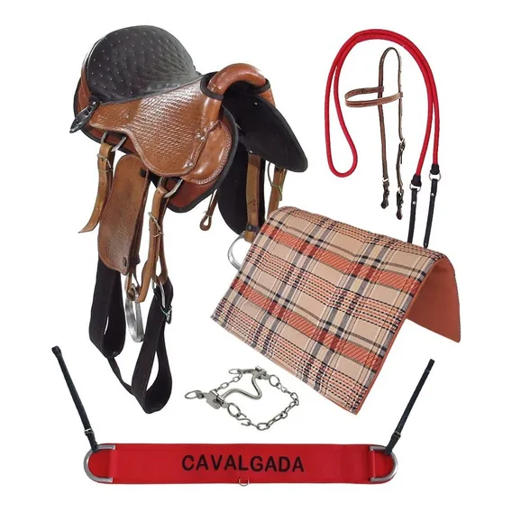 Cela Australiana Pra Cavalo Modelo Tradicional C/ Acessórios Cor Havana Foto 1