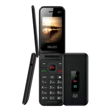 Celular Flip Vita 4g Dual Chip Mp3 Preto Multi - P9227 Foto mini 1