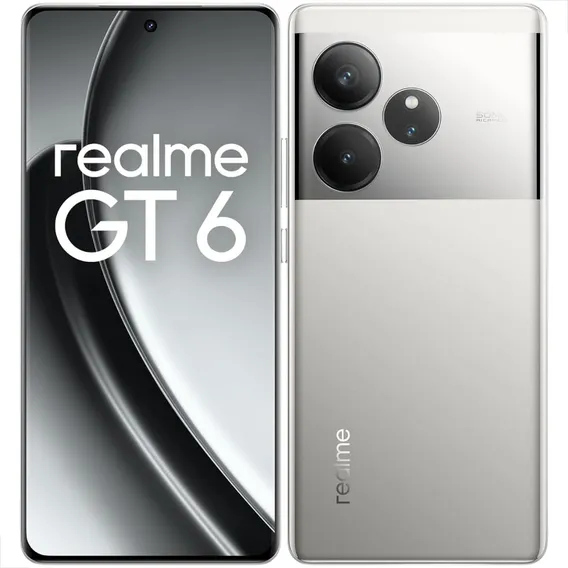 Celular Realme Gt 6 5g 512gb 16gb Nfc Smartphone Original Prata Foto 1