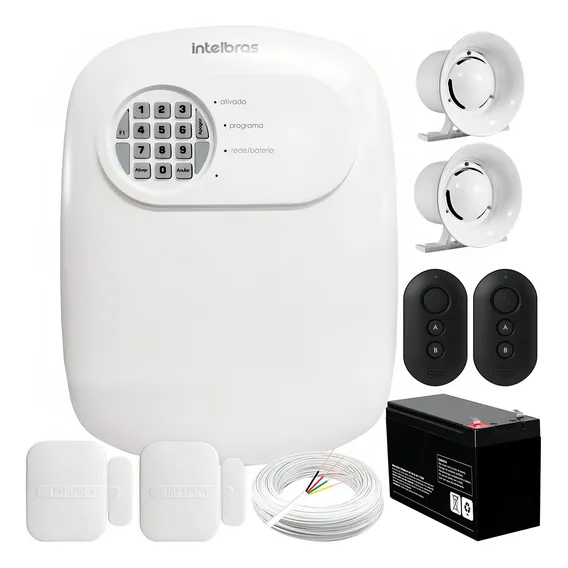 Central Alarme Anm 24 Net Intelbras Sensor Abertura Bateria Foto 1