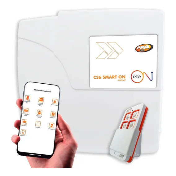 Central Alarme Com Fonte Chaveada C36 Smart Sem Fio Com Wifi Foto 1