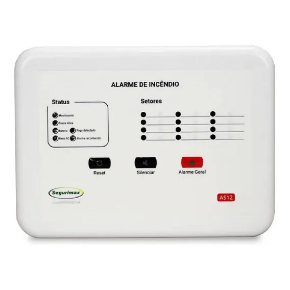 Central Alarme De IncĂȘndio 24v 12 Setores Segurimax Convenc Foto 1
