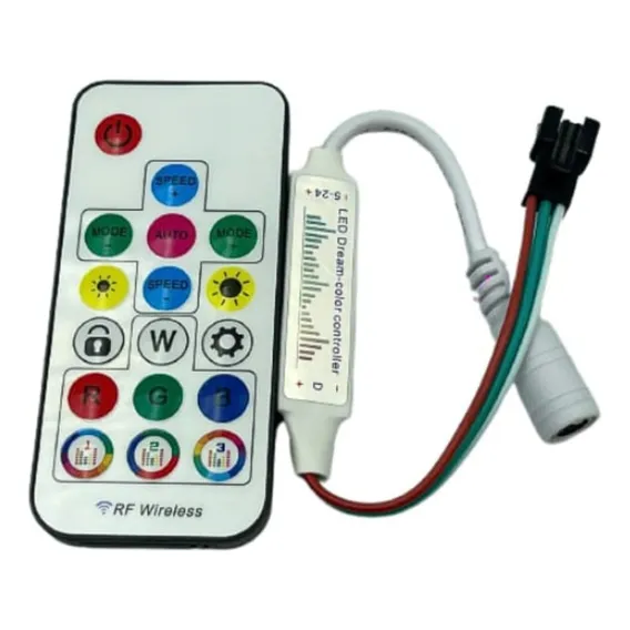 Central Controladora Controle Fita Led 2811 358 Efeitos Cor da luz Controlador RGB Tensão de operação 5-12v 110V/220V Foto 1