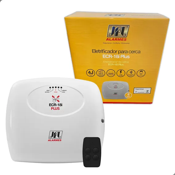 Central De Cerca Elétrica Ecr-18i Plus 4j Eletrificador Jfl Cor Branco Foto 1