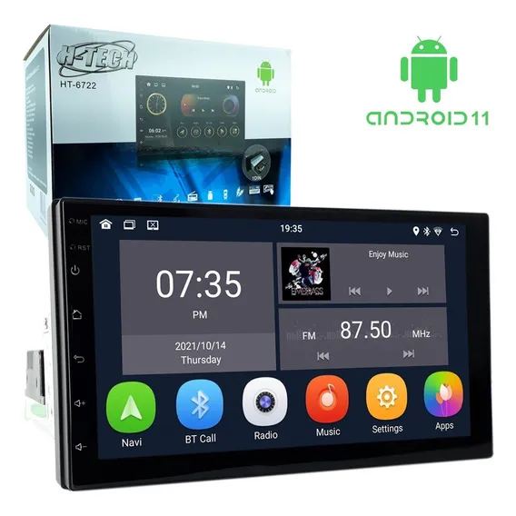Central Multimidia Android 11 Universal 7pol Wifi Câmera Ré Foto 1