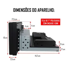 Central Multimidia Android 11 Universal 7pol Wifi Câmera Ré Foto mini  3